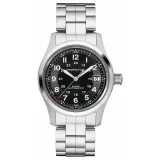 HAMILTON Khaki Field Automatik schwarz silberfarben mit Edelstahlband H70455133
