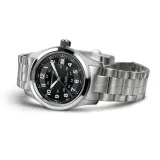 HAMILTON Khaki Field Automatik schwarz silberfarben mit Edelstahlband H70455133