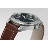 HAMILTON Khaki Field Expedition Automatik 41mm silberfarben blau Lederband braun H70315540
