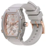 Ice Watch Damen Quarzuhr Ice Boliday eckig grau rosegoldfarben Silikonband grau 022862