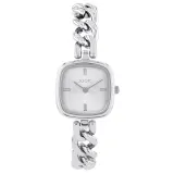 JOOP! Damenuhr eckig Edelstahl mit Kettenarmband Zifferblatt weiss 2038612