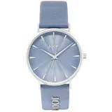 JOOP! Damenuhr Edelstahl silberfarben mit hellblauem Lederarmband 2035663