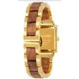 Laimer Holzuhr Damenuhr Olena mit grünem Perlmutt Zifferblatt 0189