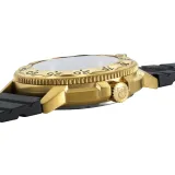 Luminox Navy SEAL Armbanduhr goldfarben mit Silikonband in schwarz XS.3221.NSF