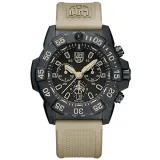Luminox Navy SEAL Taucheruhr schwarz beige mit grünem Textil Wechselband XS.3590.NSF.SET