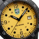 Luminox Sea Bass Armbanduhr Zifferblatt gelb Silikonband schwarz X2.2005