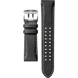Luminox Uhrband aus Leder in schwarz mit weisser Naht 24mm FEX.2401.20Q.K