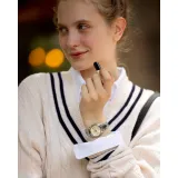 Seiko 5 Sports Automatik Damenuhr silberfarben champagne SRE023K1