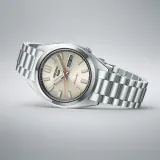 Seiko 5 Sports Automatik midsize Everyday Carry Edelstahl silberfarben champagne SRPK91K1
