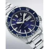 Seiko 5 Sports Automatikuhr SKX Serie blau silberfarben mit Edelstahlband SRPK97K1