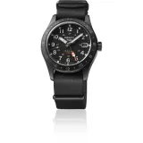 Seiko 5 Sports GMT Automatikuhr black ip mit schwarzen Lederband SSK025K1