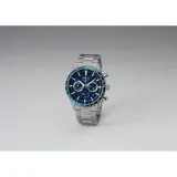 Seiko Herrenuhr Chronograph Sport blau silberfarben mit Edelstahlband SSB445P1
