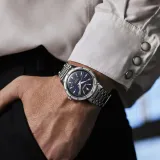 Seiko Herrenuhr Presage Automatic Style 60s blau silberfarben SRPL07J1