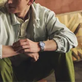 Seiko Herrenuhr Presage Automatic Style 60s hellblau silberfarben SRPL73J1