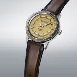 Seiko Herrenuhr Presage Automatic Style 60s honiggelb Lederband braun SRPL75J1