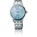 Seiko Presage Automatik Herrenuhr Cocktail Time silberfarben hellblau SRPE19J1