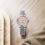 Seiko Presage Automatikuhr Araigaki silberfarben mit apricot altrosa Zifferblatt SPB467J1