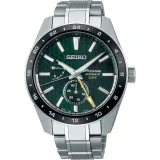 Seiko Presage Sharp Edged GMT Automatikuhr grün silberfarben schwarz SPB219J1