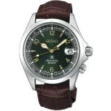 Seiko Prospex Automatik Herrenuhr Alpinist grün mit braunem Lederband SPB121J1