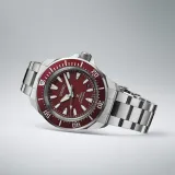 Seiko Prospex Slim Samurai 4R Diver Automatikuhr rot silberfarben SRPL11K1