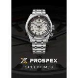 Seiko Prospex Speedtimer Automatikuhr silberfarben weiss schwarz SPB513J1