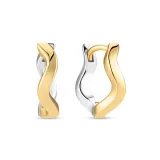 SIF JAKOBS Ohrringe Ellera Waves Pianura Medio 925er Silber teils vergoldet SJ-E3859-2YG