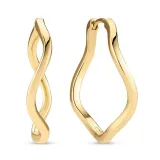 SIF JAKOBS Ohrringe Ellera Waves Pianura X-Grande 925er Silber vergoldet SJ-E3879-YG