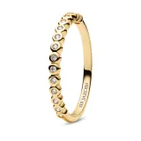 SIF JAKOBS Ring Sarzana 925er Silber vergoldet Gr. 52 SJ-R2750-CZ-YG-52