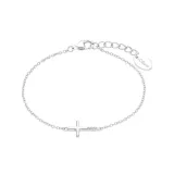 s.Oliver Armband Kids 925 Silber mit Kreuzanhänger und Zirkoniasteinchen 2035515