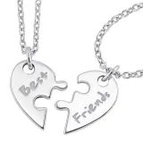 s.Oliver Halskette 925 Silber Freundschaft Herz Puzzlestück 45 cm 2034291