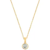 s.Oliver Halskette 925 Silber goldfarben Rundanker mit Zirkonia 2032971