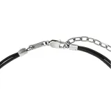 s.Oliver Herrenhalskette Lederkette mit Beads Details 50 cm 2038006