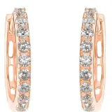 s.Oliver Ohrringe Creolen 925 Silber rosevergoldet mit Zirkonia 2032850