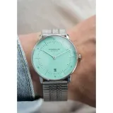 STERNGLAS Armbanduhr NAOS türkis mit Metallband S01-NA37-ME08