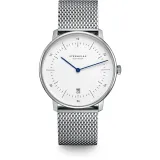 STERNGLAS Armbanduhr NAOS weiß mit Milanaiseband S01-NA01-MI04