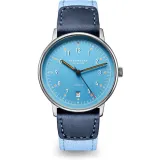 STERNGLAS Automatikuhr LUMATIK hellblau Nylonband blau S02-LM17-NY05
