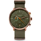 STERNGLAS Hamburg Chronograph Mecha Quarz Werk Bronze olive Nylonband S01-HC35-FI05