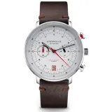 STERNGLAS Hamburg Chronograph Mecha Quarz Werk Lederband braun S01-HC10-VI11