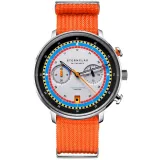 STERNGLAS Hamburg Chronograph Mecha Quarz Werk Nylonband orange S01-HC36-FI02