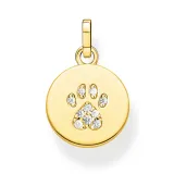 Thomas Sabo Anhänger Coin Pfote Katze Silber 925 vergoldet PE882-414-14