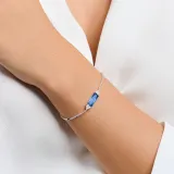 Thomas Sabo Armband mit blauem Stein Silber 925 A2018-166-1-L19V