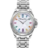 Thomas Sabo Damenuhr Rebel At Heart silberfarben mit bunten Steinen WA0394-201-201-33 MM