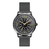 Thomas Sabo Herrenuhr Elements of Nature 42 mm mit schwarzem Milanaiseband WA0389-202-203