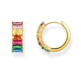 Thomas Sabo Ohrringe Creole mit bunten Steinen Silber 925 vergoldet CR667-488-7