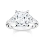 Thomas Sabo Ring weißer Stein Gr. 56 Silber 925 TR2362-051-14-56