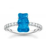 Thomas Sabo x Haribo Ring Silber 925 mit blauem Gummibärchen Gr. 54 TR2459-052-1-54