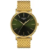 Tissot Armbanduhr Everytime goldfarben grün Milanaiseband Edelstahl T143.410.33.091.00