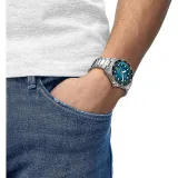 Tissot Automatikuhr Seastar 1000 Powermatic 80 schwarz türkis Edelstahl T120.807.11.091.00