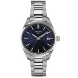 Tissot Damenuhr PR100 34 mm blau silberfarben mit Edelstahlband T150.210.11.041.00