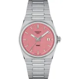 Tissot Damenuhr PRX 35 mm silberfarben rosa Edelstahlband T137.210.11.331.00